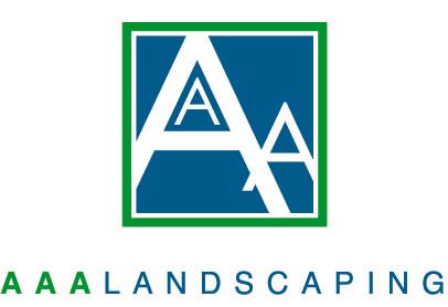 AAA Landscaping logo featuring bold overlapping A letters, representing professional landscaping services, lawn care, and outdoor maintenance.